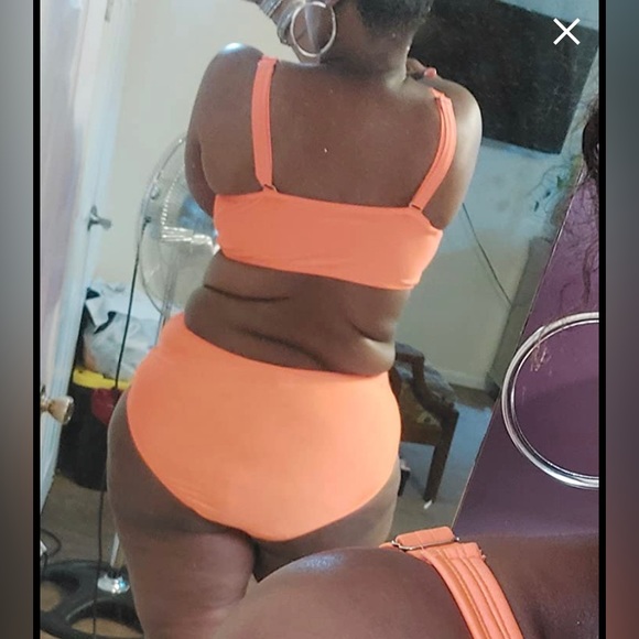 Plus Size High Waisted Swimsuits Ruched Tummy Control Bikini Set Push Up Bra NEW - Picture 15 of 15